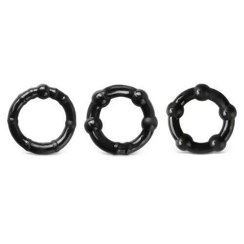 Stay Hard Beaded Cock Rings